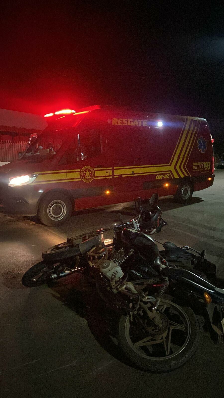 Imagem de compartilhamento para o artigo Colisão entre duas motos mobiliza Corpo de Bombeiros de Chapadão do Sul; Vítima foi levada para o Hospital Municipal da MS Todo dia